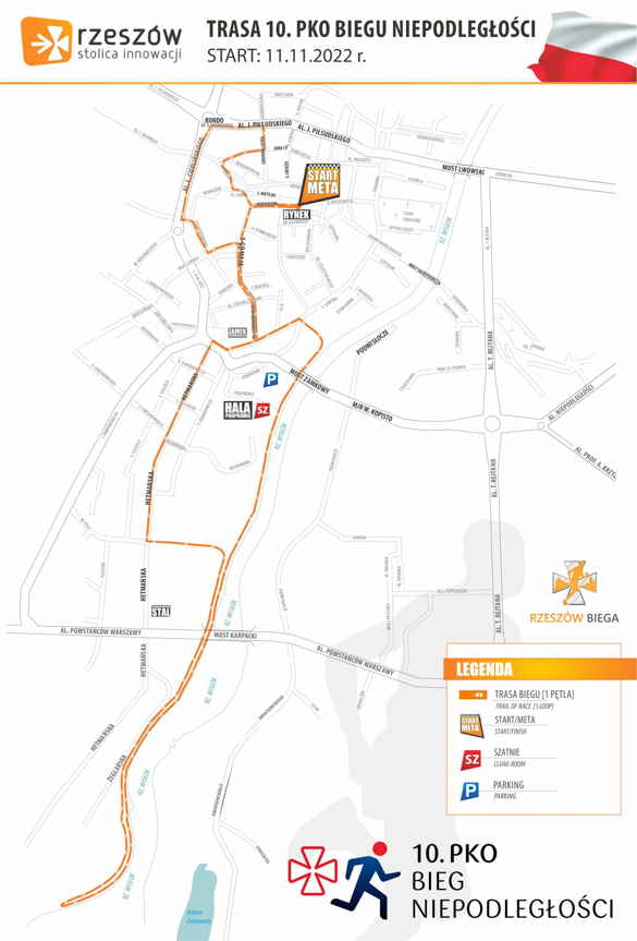 Trasa maratonu Rzeszów