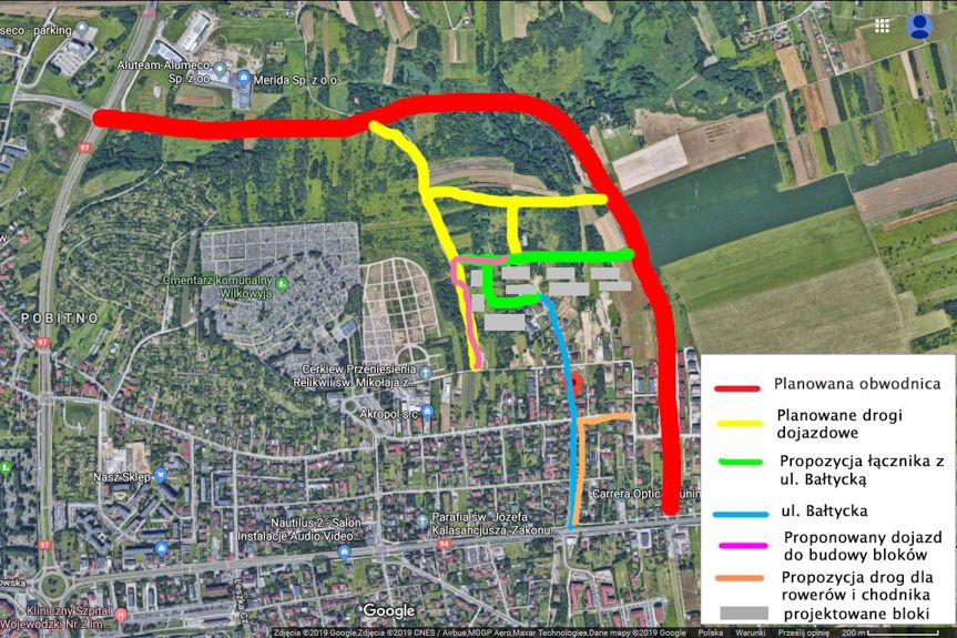 Protest mieszkańców ul. Bałtyckiej Mieszkańcy osiedla Wilkowyja domagają się obwodnicy