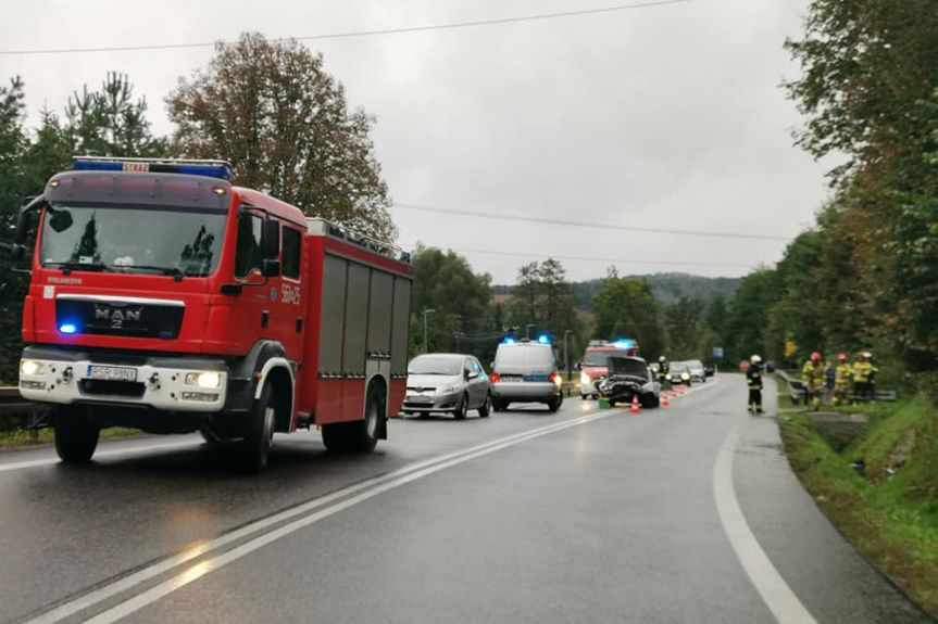 Wypadek na DK19 w Wyżnem Wypadek na DK19 w Wyżnem