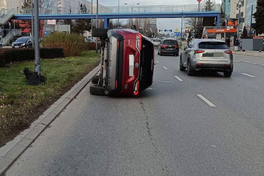 Groźna kolizja na alei Rejtana w Rzeszowie