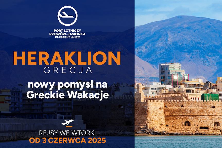 Nowe połączenie Rzeszów-Heraklion ze SkyUp Nowe połączenie Rzeszów-Heraklion ze SkyUp