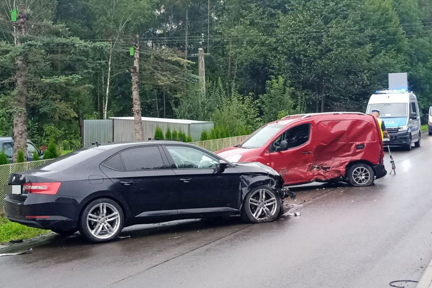 Wypadek w Błażowej Górnej. Zderzenie dwóch samochodów