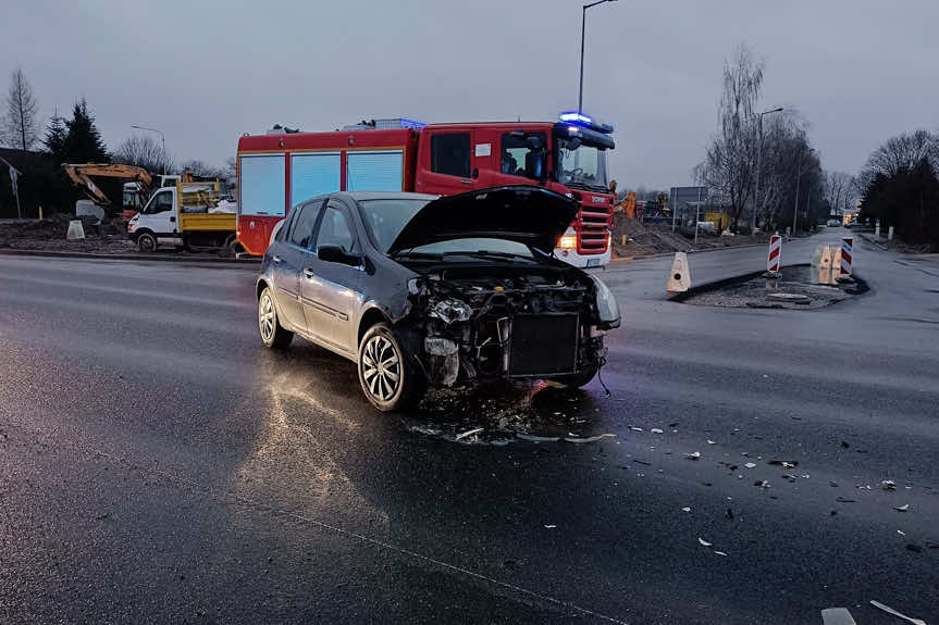 Kolizja drogowa w Nowej Wsi