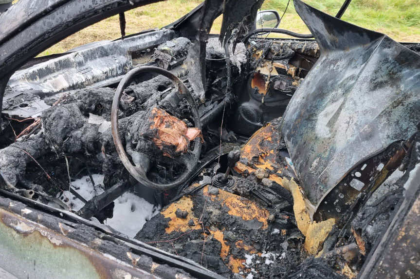 Pożar samochodu na DK94 w Świlczy