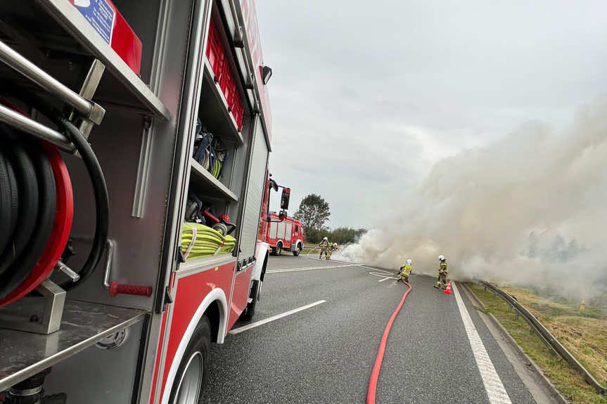 Pożar samochodu na DK94 w Świlczy