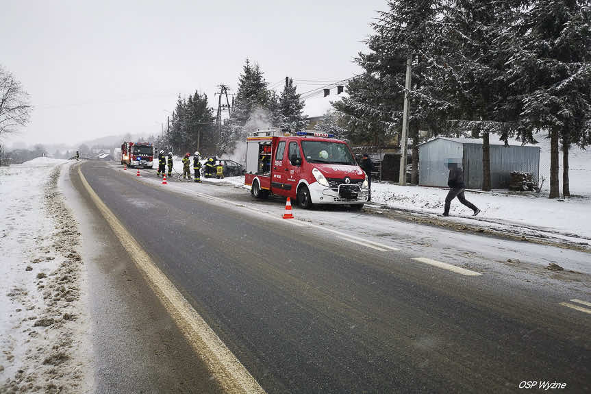 Pożar samochodu w Babicy