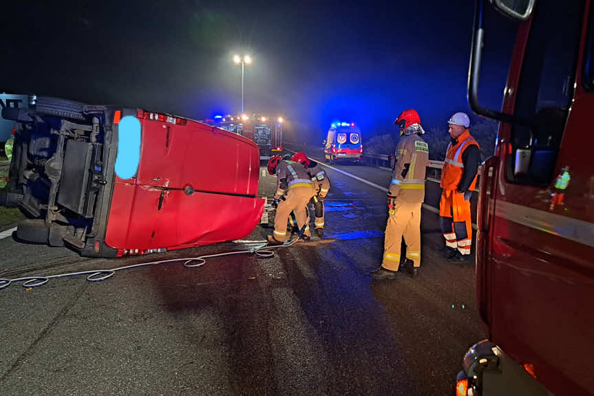 Wypadek na A4 w Trzebownisku