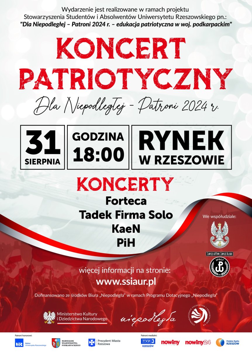 Koncert Patriotyczny Dla Niepodległej-Patroni 2024