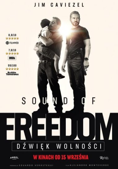 Plakat filmu Sound of freedom. Dźwięk wolności