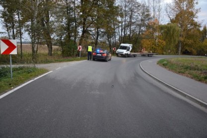 Wypadek z udziałem motocyklisty w Żarówce