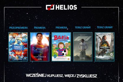 Helios zaprasza na lipcowe hity  na wielkim ekranie