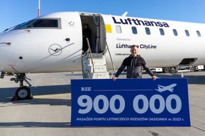 Już 900 tys. pasażerów lotniska Rzeszów-Jasionka w 2023 roku