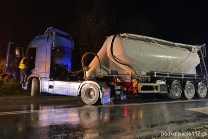 Kompletnie pijany kierował ciężarówką