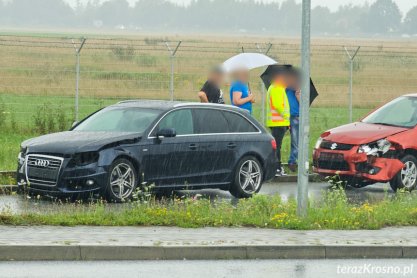 Krosno. Kolizja dwóch samochodów