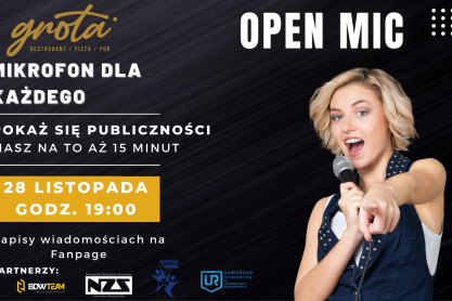 Open Mic w Grocie. Organizatorzy zapraszają młode talenty