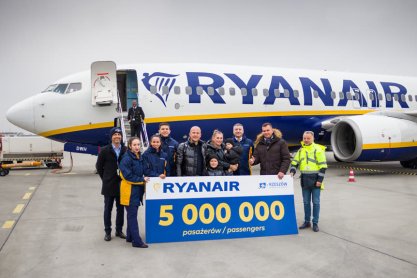 5 mln,pasażer,Ryanair,jasionka