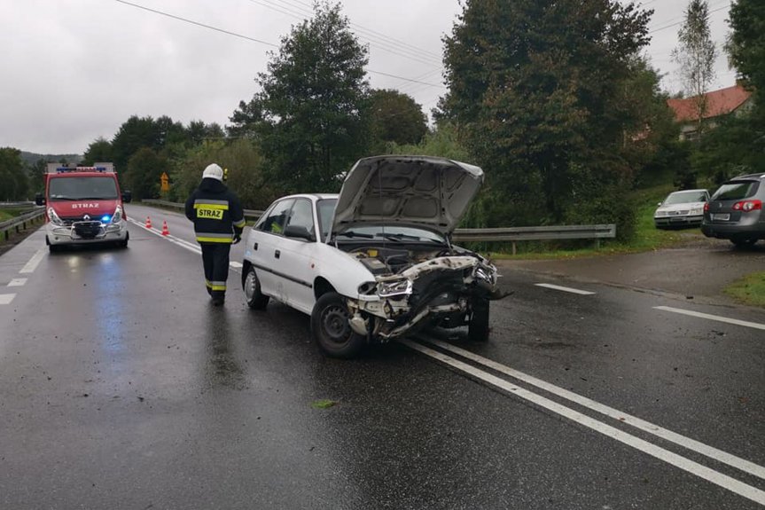 Wypadek na DK19 w Wyżnem Wypadek na DK19 w Wyżnem