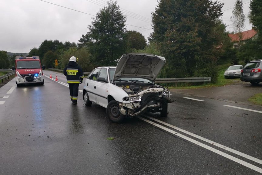 Wypadek na DK19 w Wyżnem Wypadek na DK19 w Wyżnem