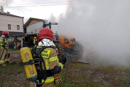 Pożar ciągnika rolniczego w Nowej Wsi