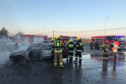 Pożar samochodu osobowego w Lutoryżu