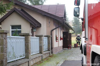 Pożar w budynku plebanii w Lubatowej