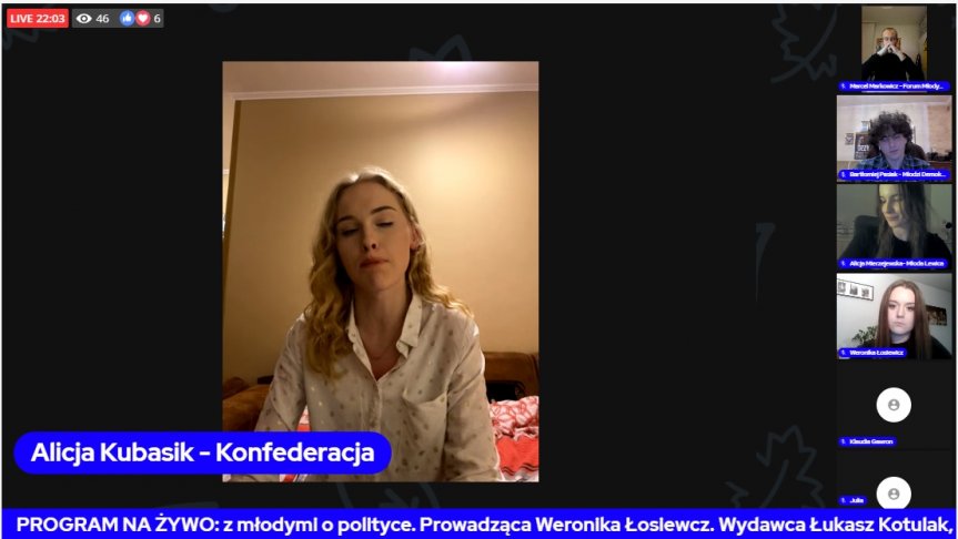 Program na żywo. Z młodymi o polityce: prawa kobiet Program na żywo. Z młodymi o polityce: prawa kobiet