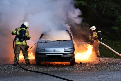 Rzeszów, Bł. Karoliny: Pożar samochodu