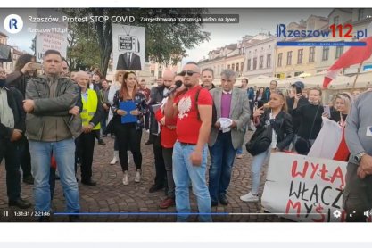 Rzeszów. Protest antycovidowców [NA ŻYWO]