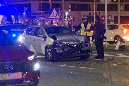 Wypadek na alei Powst. Warszawy w Rzeszowie