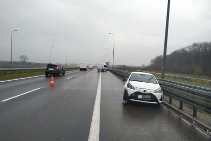 Wypadek na autostradzie A4 w Palikówce