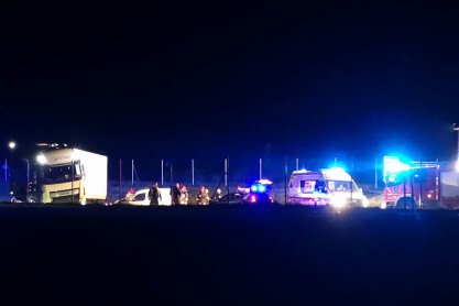 Wypadek na S19 w Sokołowie Młp