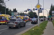 Wypadek na ulicy Krakowskiej w Rzeszowie