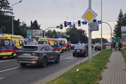 Wypadek na ulicy Krakowskiej w Rzeszowie