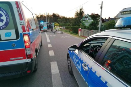 Wypadek z udziałem dwóch rowerzystów