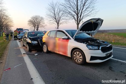 Zderzenie czterech samochodów na DK28