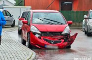 Zderzenie dwóch samochodów w Łężynach