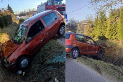 Zderzenie dwóch samochodów w Świerchowej