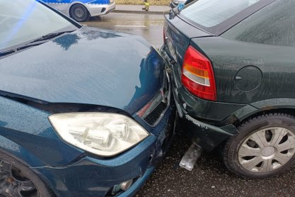 Zderzenie pięciu pojazdów w Sławęcinie