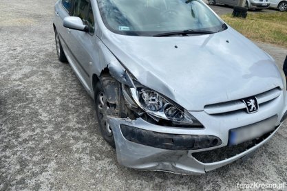 Zderzenie samochodów na DK28