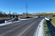 Zderzenie trzech samochodów w Trzebownisku