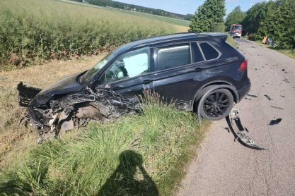 Zderzenie volkswagenów w Kobylnicy Ruskiej