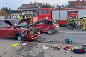 Zderzenie czterech samochodów w Rzeszowie. Utrudnianie w ruchu