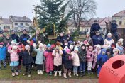 Odblaskowa choinka w Głogowie Małopolskim