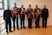 Pożegnania z mundurem w rzeszowskiej komendzie