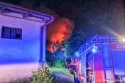 Pożar dwóch budynków w Tyczynie