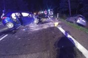 Nocny wypadek na obwodnicy Głogowa Młp.