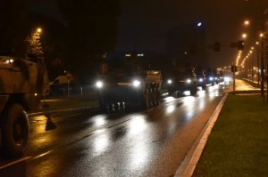 Pojazdy wojskowe przejechały przez Rzeszów
