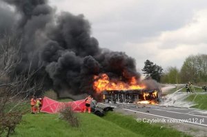 Pożar ciężarówki na obwodnicy Leżajska! 