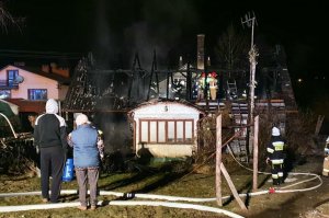 Pożar domu w Domaradzu