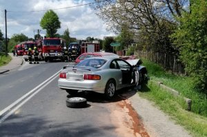Wypadek z udziałem czterech samochodów w Twierdzy
